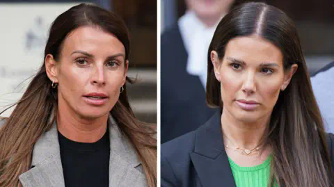 PA Colleen Rooney and Rebekah Vardy pictured during the 2022 court case.